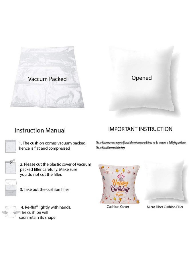 Kaameri Bazaar Happy Birthday to You Gift for Mother | Birthday Gift for Brother | Combo Pack (12" x 12" Cushion Cover with Filler, Coffee Mug, Greeting Card, Key Ring) Polyester… - Image 4
