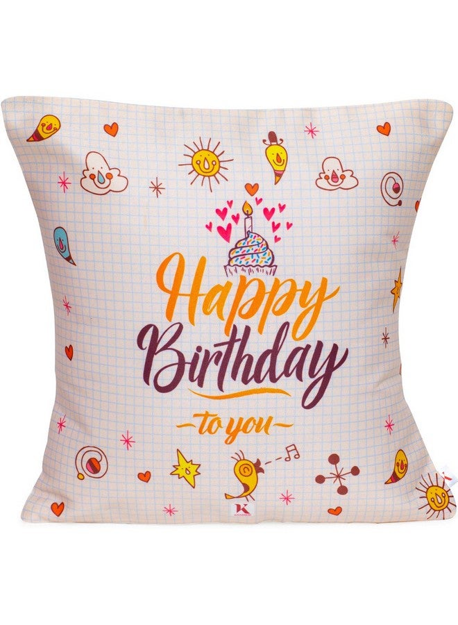 Kaameri Bazaar Happy Birthday to You Gift for Mother | Birthday Gift for Brother | Combo Pack (12" x 12" Cushion Cover with Filler, Coffee Mug, Greeting Card, Key Ring) Polyester… - Image 3