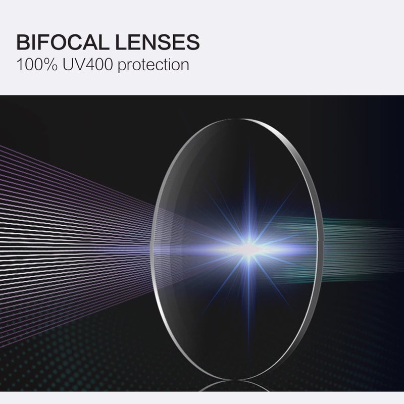 ZENOTTIC Bifocal Reading Sunglasses Round Classic UV Protection Sunglasses Readers Outdoor Reading Glasses for Men and Women - Image 3