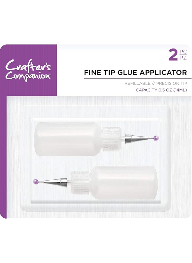 Crafter's Companion Crafter`S Companion Fine Tip Glue Applicator 2Pc White One Size - Image 2