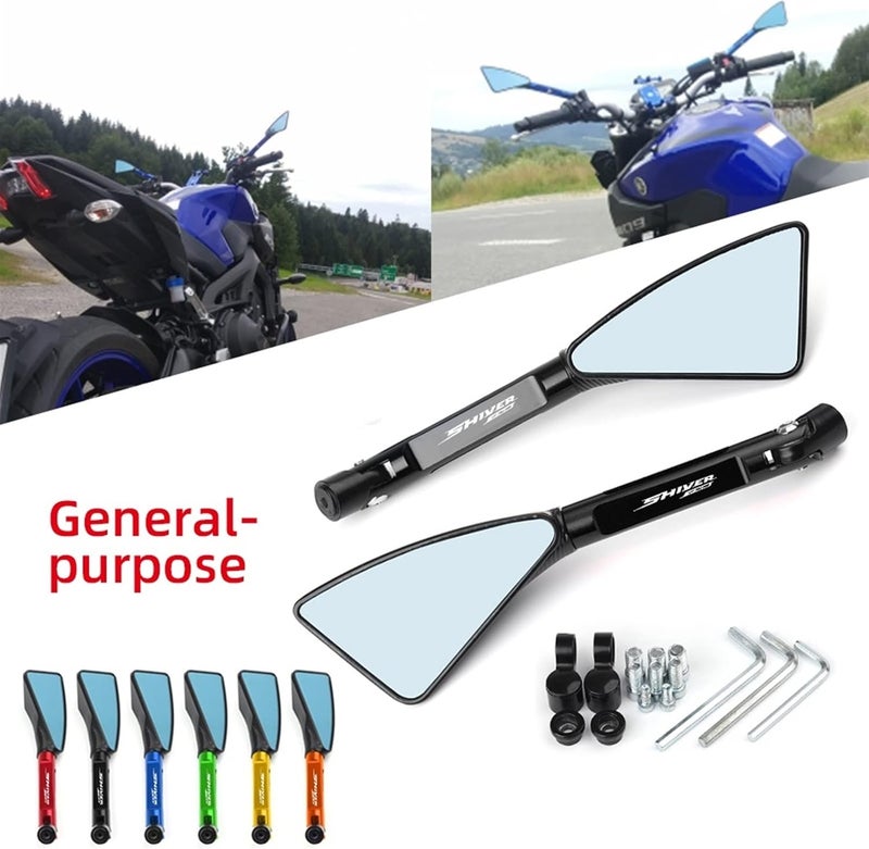 QASULER Universal Motorcycle Rearview Mirrors for Aprilia SHIVER 750 - Image 5