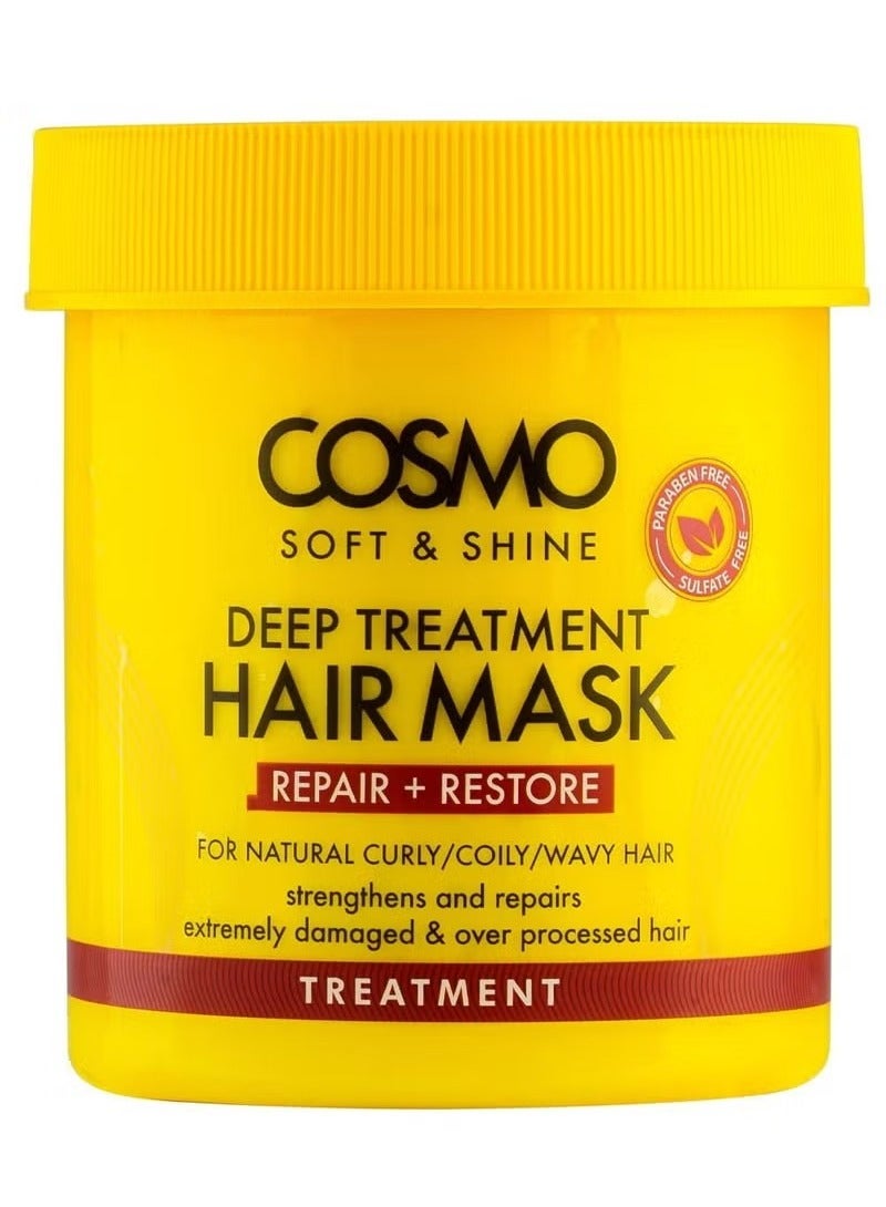 كوزمو قناع الشعر الناعم لإصلاح الشعر وتجديده خالي من البارابين السلفات 450 جرام