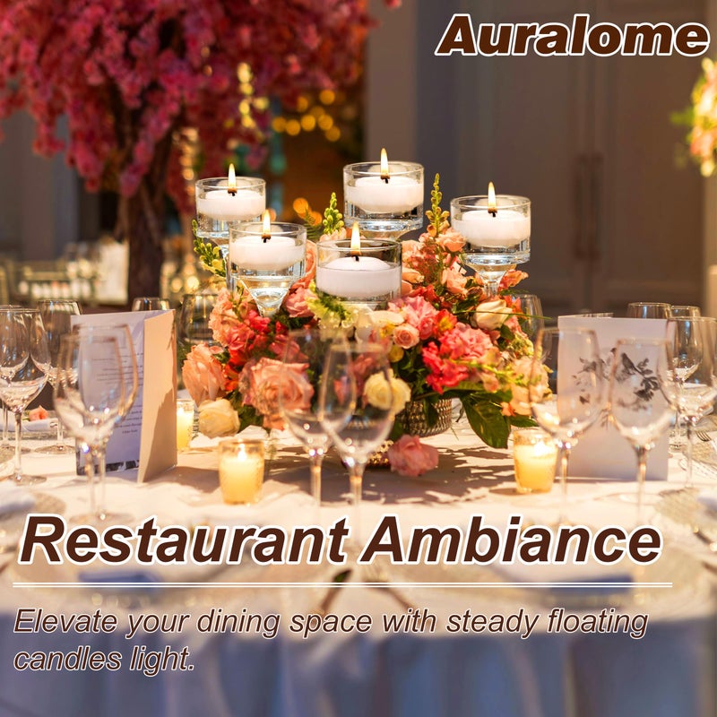 Auralome Floating Candles 2-Inch - 12 Pack White Unscented Floating Candles Smokeless Slow Burning Water Candle Set for Centerpieces Wedding Party Gifts Home Decor - Image 5