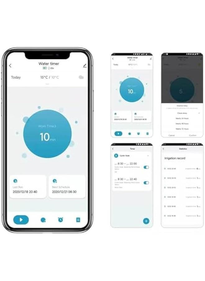 HOOKOR - WiFi Hose Timer Sprinkler Timer, Watering Timer for Hose, Faucet Timer for Water Hose Sprinkler, Smart Sprinkler Irrigation Timer, Independent Watering Schedule, Waterproof - Image 1