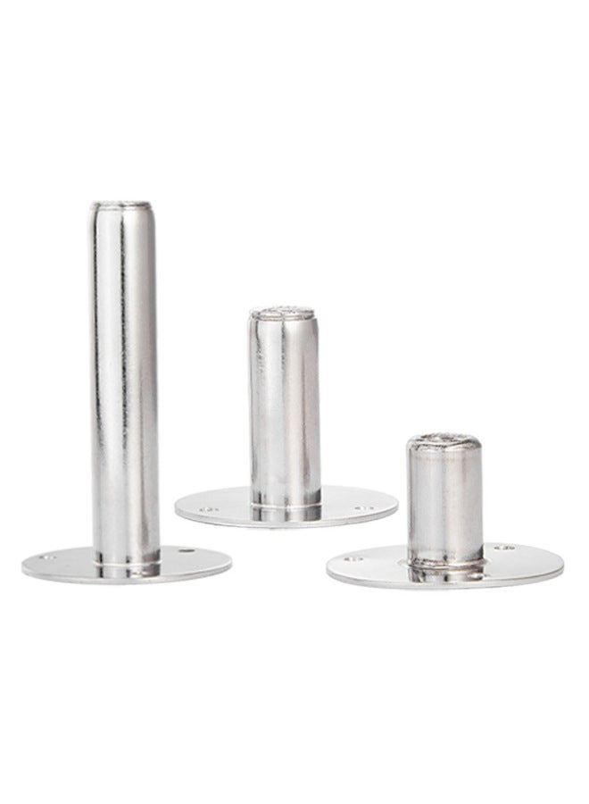 304 Stainless Steel Adjusting Pipe Clamp Base Fixed Pipe Support Frame Polished Adjustable Height Chassis Bracket-Model:20mm  - Image 5
