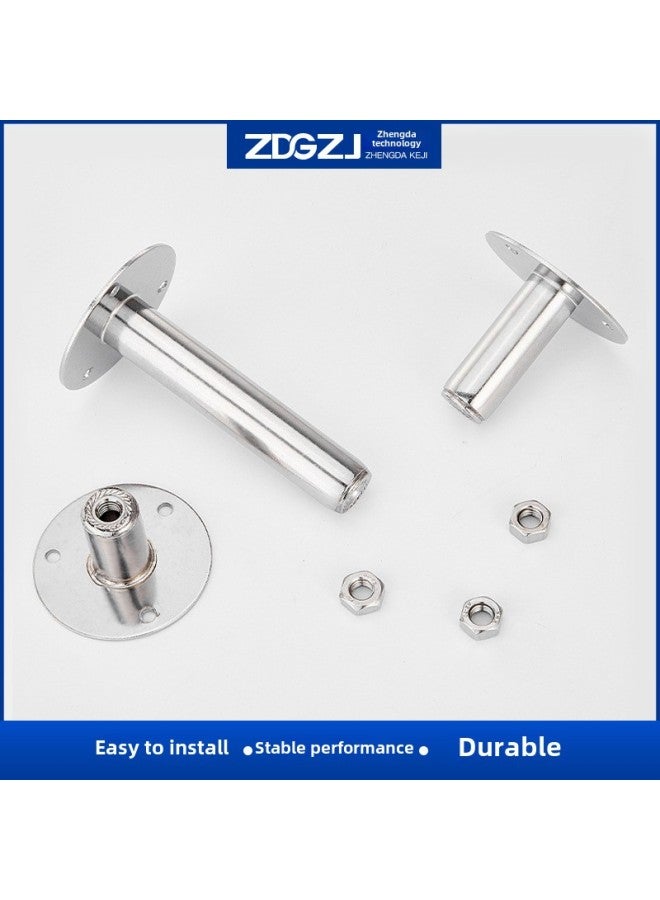304 Stainless Steel Adjusting Pipe Clamp Base Fixed Pipe Support Frame Polished Adjustable Height Chassis Bracket-Model:20mm  - Image 4