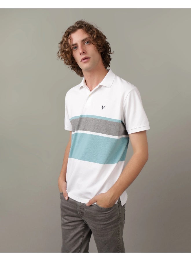 American Eagle AE Striped Polo Shirt  - Image 1