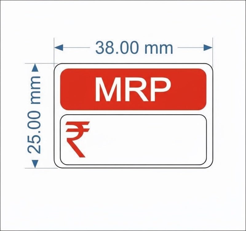 True-Ally 3000Pcs Price Stickers, 38x25mm Self-Adhesive MRP Price Stickers, Price Tags with Large Blank to Print or Write Pricing for Retail. (3 Roll (3000 Labels)) - Image 2