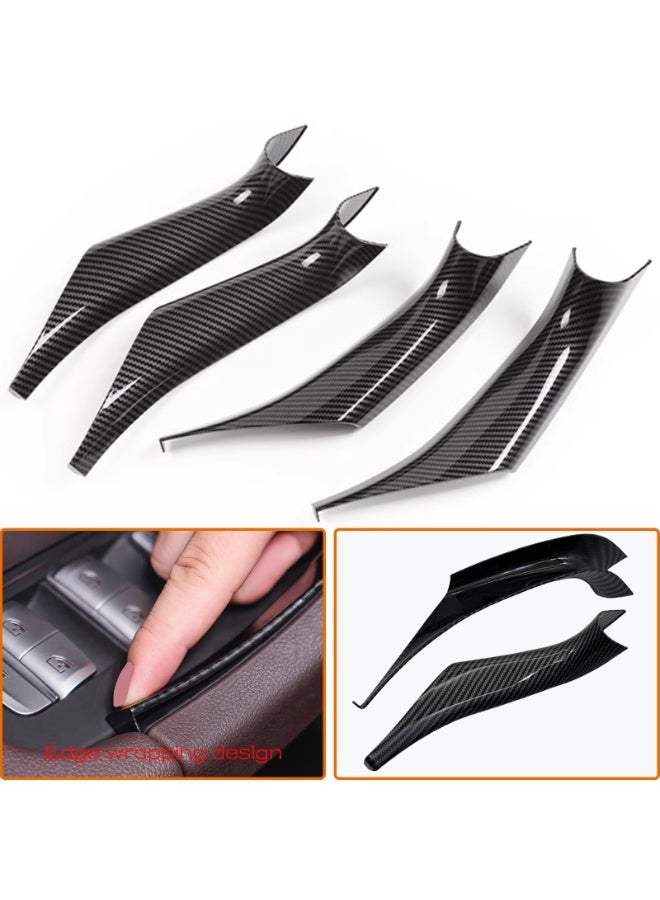 4PCS Car Interior Door Handle Pull Cover for BMW X3 G01 (2018-2023) & X4 G02 (2019-2024) - Carbon Fiber Protective Decorative Trim (20i 30i 30e) - Image 3
