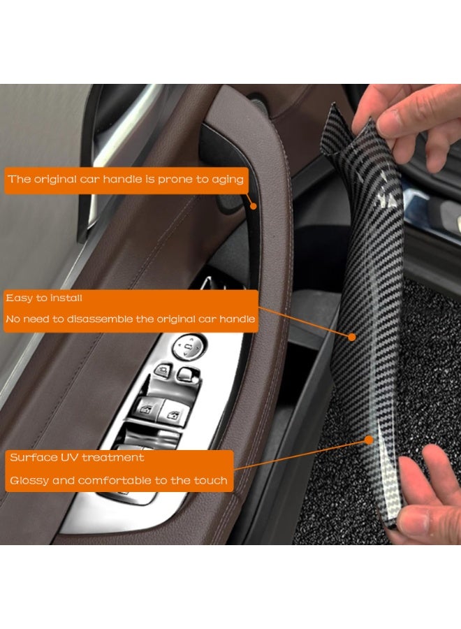 4PCS Car Interior Door Handle Pull Cover for BMW X3 G01 (2018-2023) & X4 G02 (2019-2024) - Carbon Fiber Protective Decorative Trim (20i 30i 30e) - Image 5