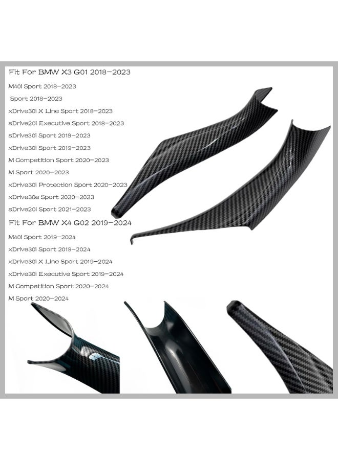 4PCS Car Interior Door Handle Pull Cover for BMW X3 G01 (2018-2023) & X4 G02 (2019-2024) - Carbon Fiber Protective Decorative Trim (20i 30i 30e) - Image 2