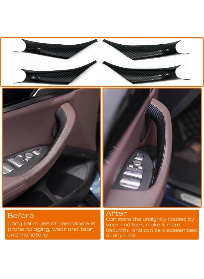 4PCS Car Interior Door Handle Pull Cover for BMW X3 G01 (2018-2023) & X4 G02 (2019-2024) - Carbon Fiber Protective Decorative Trim (20i 30i 30e) - Image 4