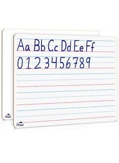 Scribbledo Double Sided Whiteboard Lined Dry Erase Board for Kids Ruled Writing Board Handwriting Practice Small White 9x12 Dry Erase Board with Lines Education Teacher Supplies  - Image 1