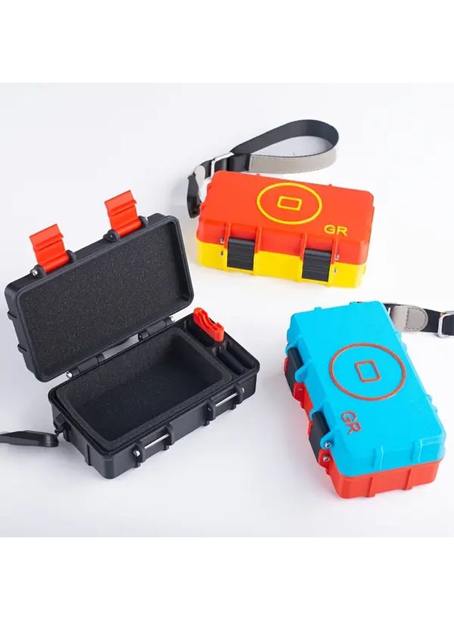GR3x Camera Protective Case Blue And Red Durable Plastic Shell With Wrist Strap - Image 4