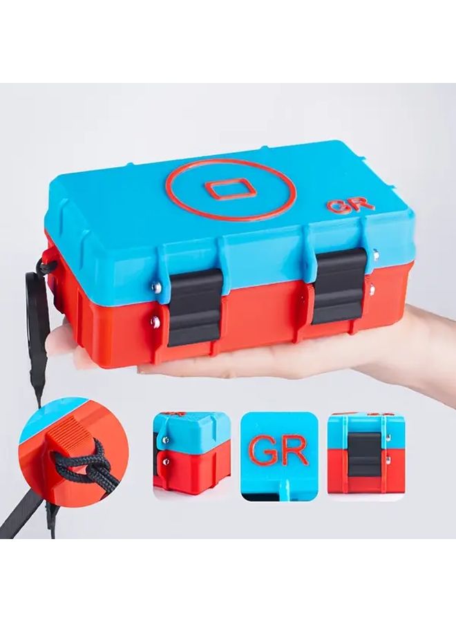 GR3x Camera Protective Case Blue And Red Durable Plastic Shell With Wrist Strap - Image 2