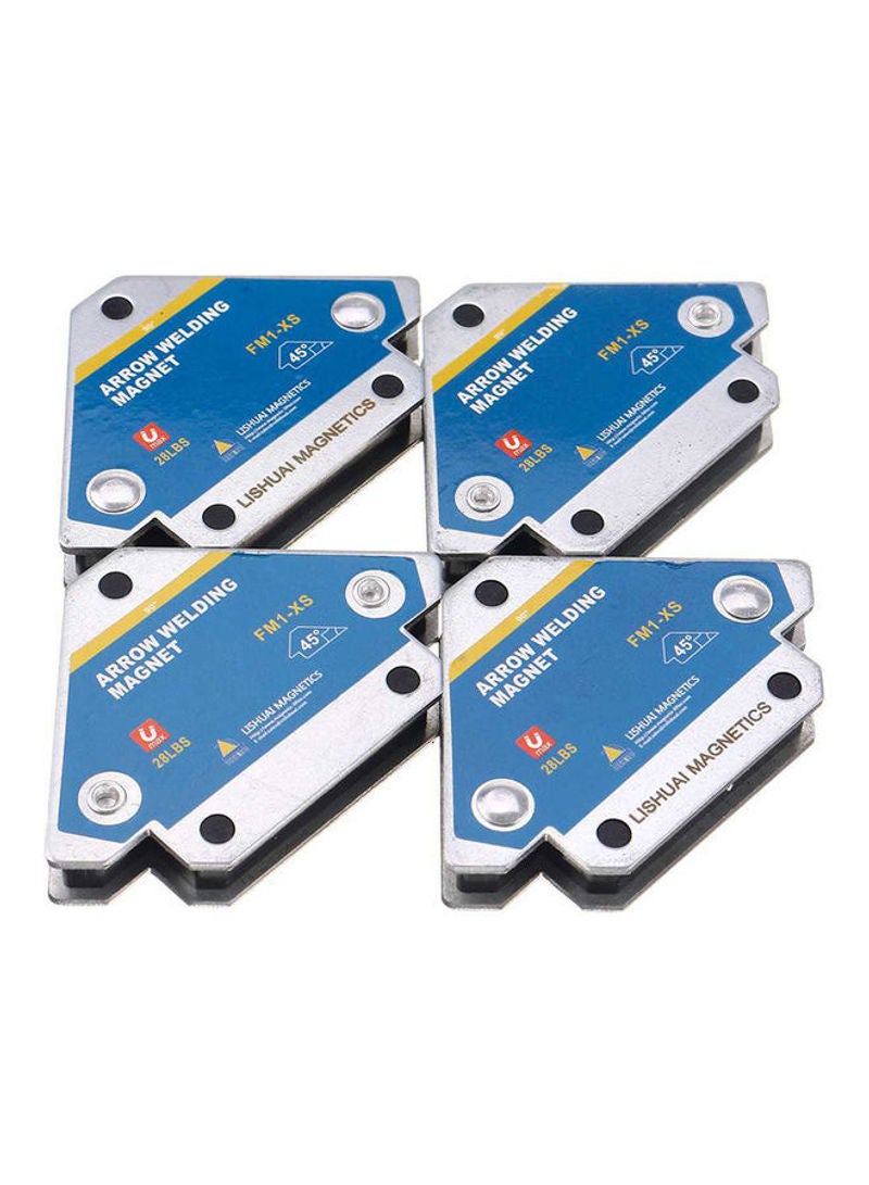 NIBEMINENT 4-Piece Magnetic Welding Fixer 45° 90° 135° Multi-angle Magnet Weld Positioner Ferrite Auxiliary Locator Tools Multicolor 15cm - Image 1