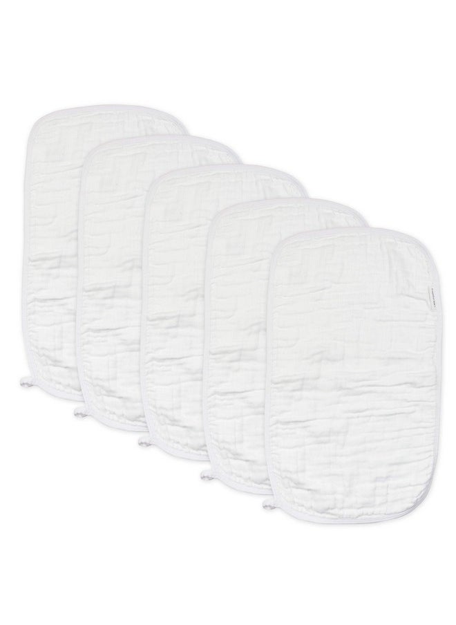 HonestBaby - Baby Organic Cotton Multilayer Burp Cloths Multipack Bright White One Size - Image 1