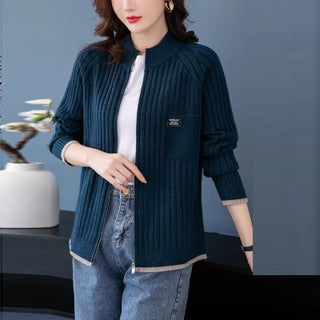 Ladies Wool Cardigan Casual Knitwear Spring 2023 dark blue - pzsku/Z7E7AEFE4427DAD2977AAZ/45/1746231880/61e99322-54c3-40a2-a450-1da3f9c5e9fa