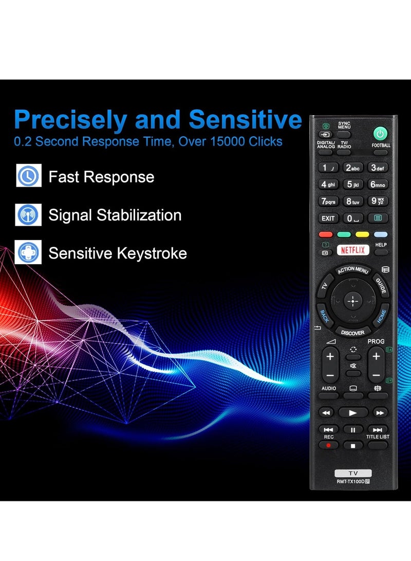 ELTRAZONE Replacement Remote Control for ALL SONY BRAVIA Remote Control RMT-TX100D RMT-TX102D with battery - Image 4
