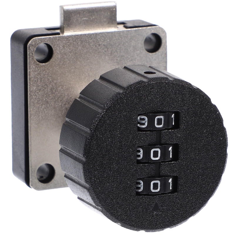 3 Digit Combination Lock for Cabinet Drawer Locker Security Black - Image 2