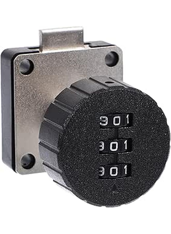 3 Digit Combination Lock for Cabinet Drawer Locker Security Black - Image 1