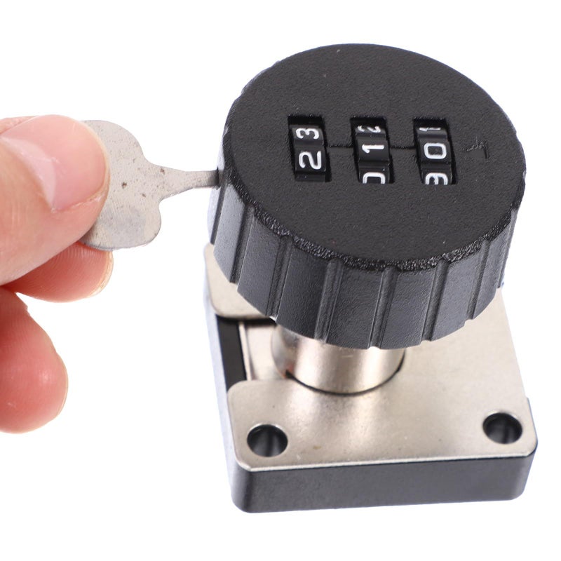 3 Digit Combination Lock for Cabinet Drawer Locker Security Black - Image 5