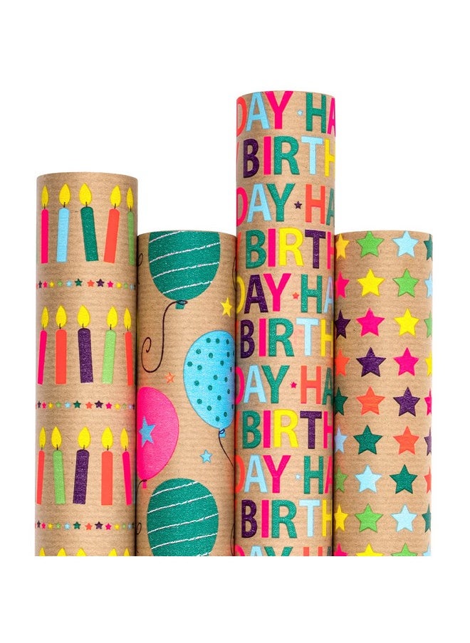 Wrapping Paper Kraft Paper - Colorful Birthday Text Wrap Design - 4 Rolls - 30 Inches X 10 Feet Per Roll - pzsku/Z7E7AFDF292F2C2D73D5CZ/45/_/1733728830/b2a2191b-0c24-444f-806c-8a779d5c19dc