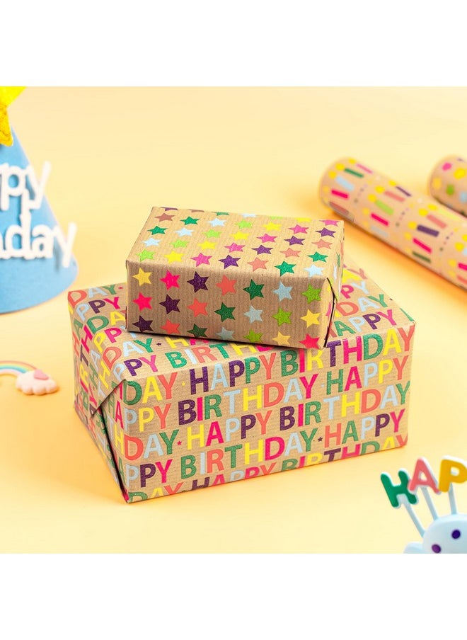 Wrapping Paper Kraft Paper - Colorful Birthday Text Wrap Design - 4 Rolls - 30 Inches X 10 Feet Per Roll - pzsku/Z7E7AFDF292F2C2D73D5CZ/45/_/1733728833/d239deac-6837-4b90-8f75-2976148101a0