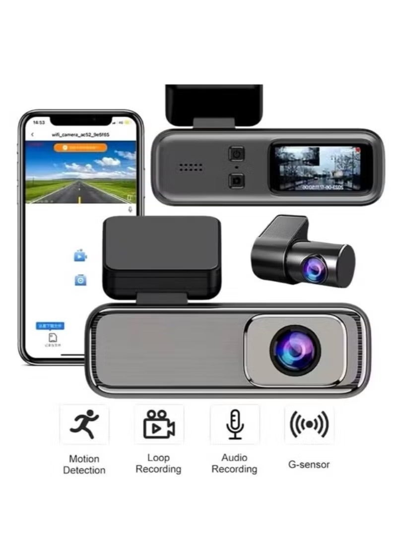 SONIC 4K Dash Cam (Front 4K + Rear 1080P) | Starlight Night Vision with Wide-Angle View | Built-in GPS & Wi-Fi | Parking Surveillance Mode - Image 2