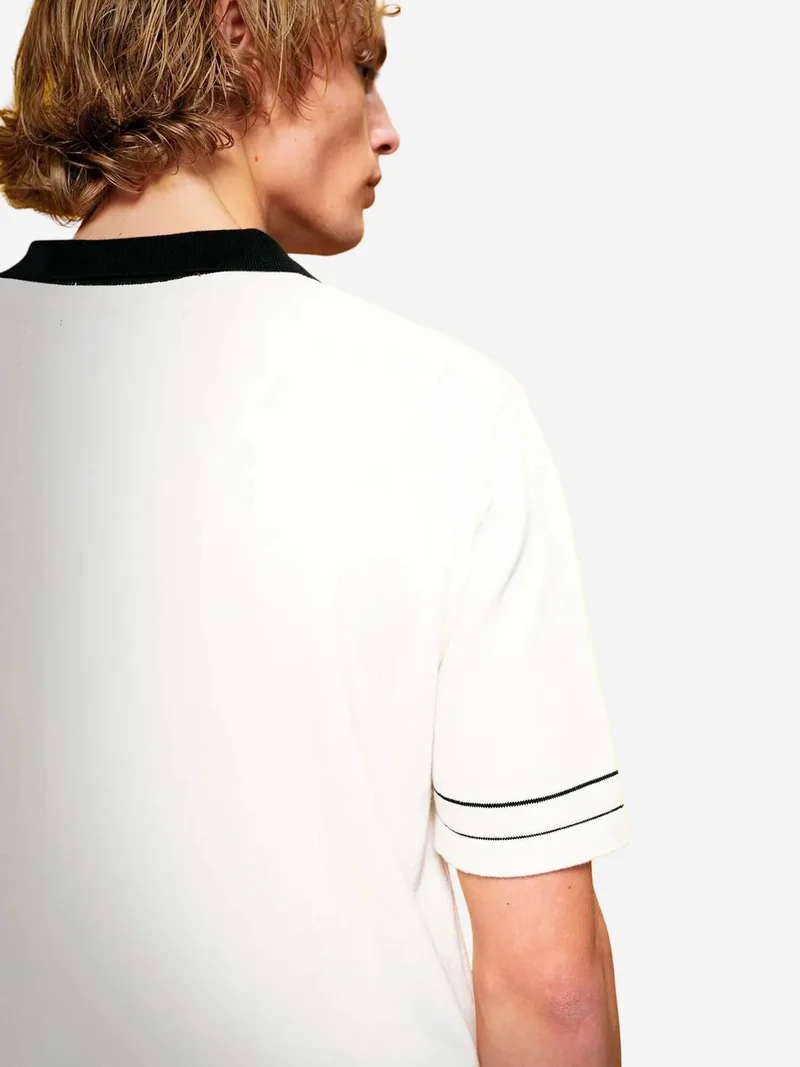 Giesto White GIESTO Slim Fit Short Sleeve Polo Neck T-Shirt for Men | Best Price UAE