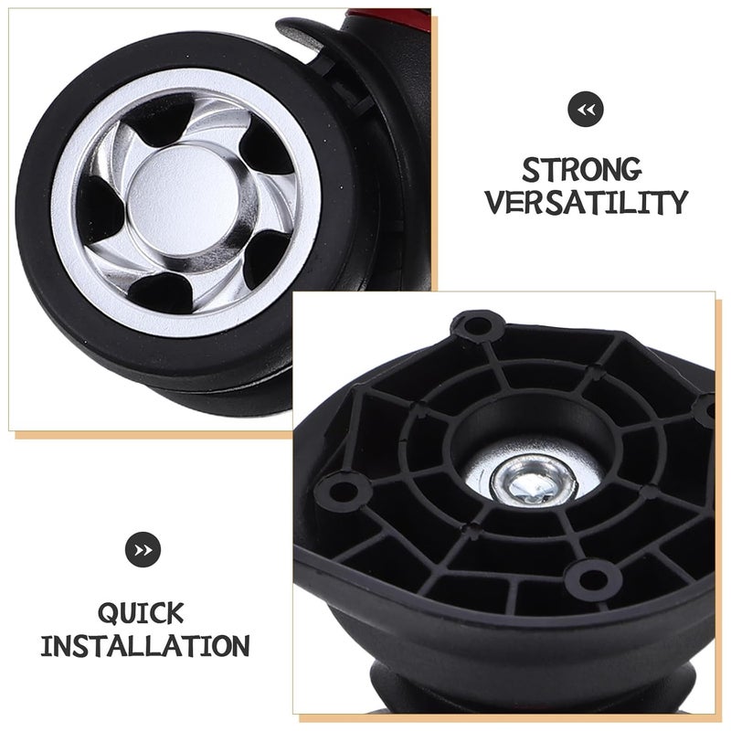 عجلات الأمتعة العالمية الاستبدال 2 قطعة عجلات دوارة ناعمة صامتة قابلة للفصل - Image 4