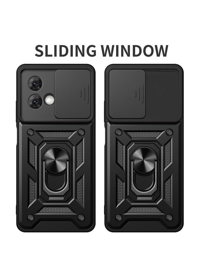 اس-توب جراب لهاتف Motorola Moto G84 بتصميم غطاء كاميرا منزلق من مادة TPU الهجينة لهاتف الكمبيوتر الشخصي - Image 4