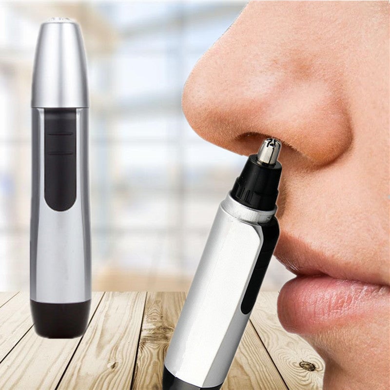 Generic Nose hair trimmer electric nose hair trimmer mens nose shaving eyebrow trimmer electric nose hair trimmer nose hair trimmer Silver White [regular]] 
