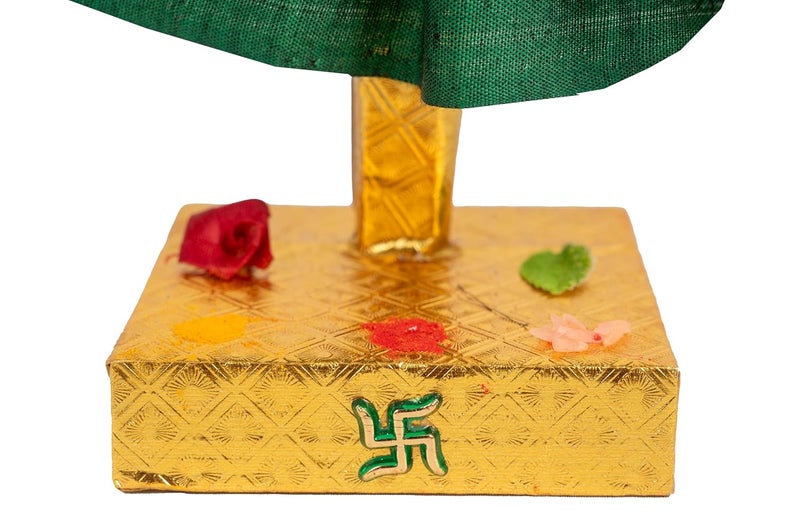 PUNYATVA Readymade Gudhi Pink Khan Maharashtrian Festival Gudi Padwa StandGudiPadwa Decoration Showpiece with Copper Vessel MediumGudhiPadwa GiftGudhiPadawa Dcor - Image 2