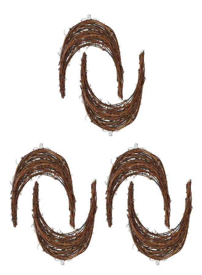 BESPORTBLE 6 Pcs Rattan Garland Moon Decorations Wreaths for Front Door Floral Wreaths for Front Door Rattan Ring Decor Rustic Farmhouse Decor Grapevine for Crafts DIY Wreath Frames - Image 1