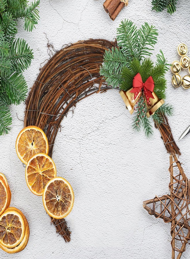 BESPORTBLE 6 Pcs Rattan Garland Moon Decorations Wreaths for Front Door Floral Wreaths for Front Door Rattan Ring Decor Rustic Farmhouse Decor Grapevine for Crafts DIY Wreath Frames - Image 2