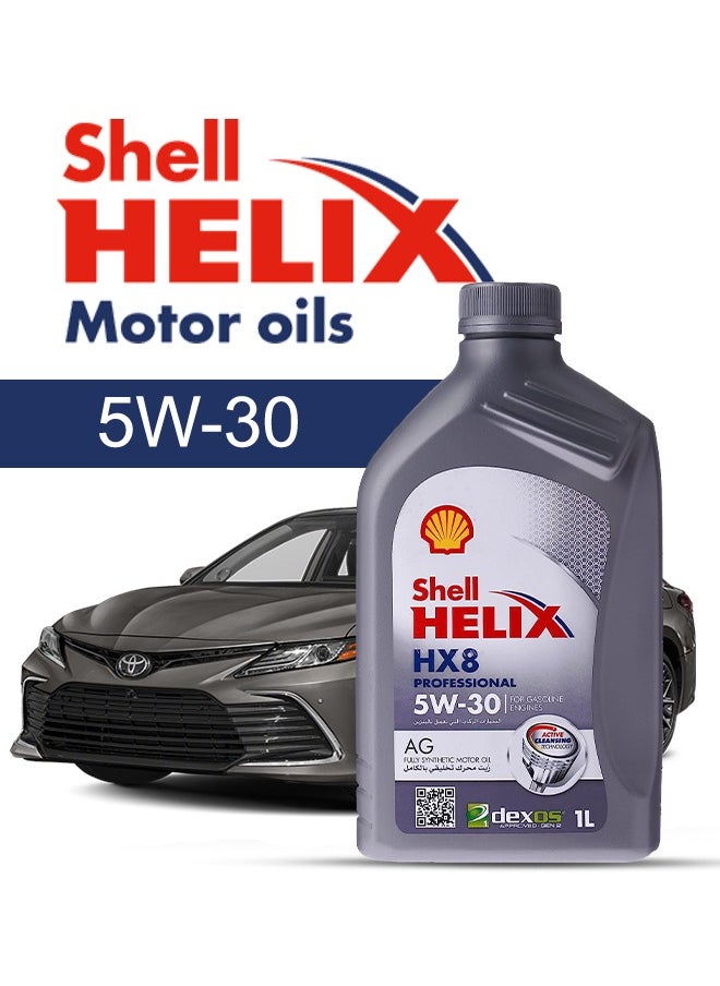 Shell Engine Oil – For TOYOTA Camry V4 2024 - 2009، 5 Liter، viscosity 5w30 Shell - With Engine Oil Filter - 2009 2010 2011 2012 2013 2014 2015 2016 2017 2018 2019 2020 2021 2022 2023 2024 