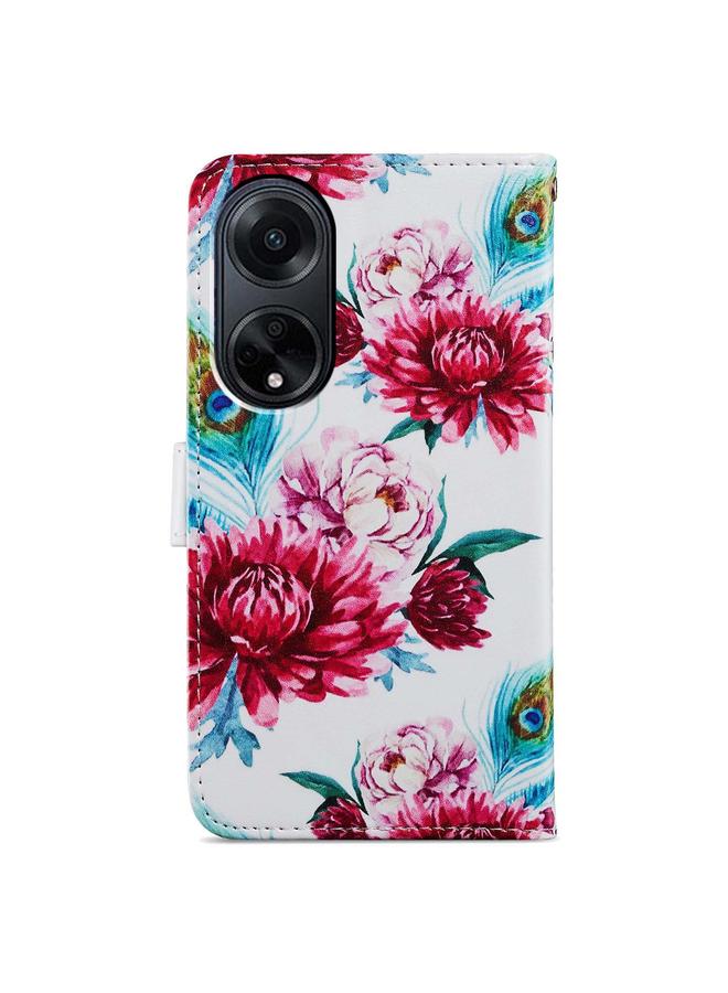 اس-توب جراب هاتف OPPO A98 من الجلد بتصميم أفقي مرسوم - Image 3