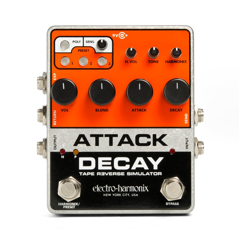 ElectroHarmonix Attack Decay Tape Reverse Simulator Pedal