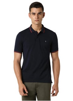 Van Heusen Van Heusen Men's Regular Fit Polo T-Shirt (VSKP517S011411_Navy L)  - Image 1