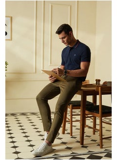 Van Heusen Van Heusen Men's Regular Fit Polo T-Shirt (VSKP517S011411_Navy L)  - Image 2