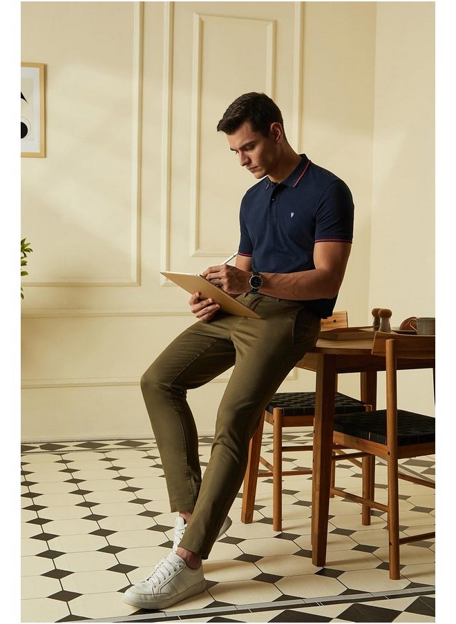 فان هيوزن تي شيرت بولو للرجال من Van Heusen بقصة عادية (VSKP517S011411_Navy L)  - Image 2