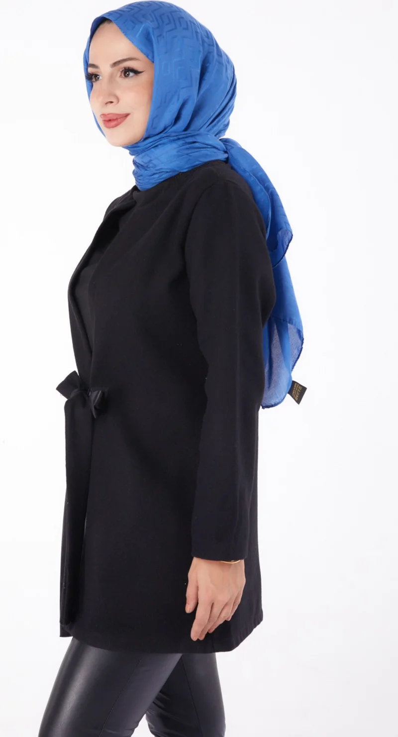 Tofisa Plain Medium Women's Black Cashmere Jacket - 13286