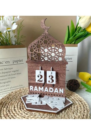 Eid Celebration Acrylic Countdown Calendar - Moon Festival Party Decor, Ethnic Style Home Tabletop Ornament, DIY Installation, Brown 22cm - pzsku/Z7E7BA052C4F669FDA704Z/45/1746224696/81c2df30-92ca-4644-8175-73fc14bb37bc