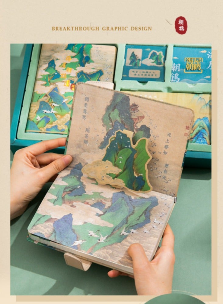 Chinese style Qianli Jiangshan Handbook Set Gift Box Student Notebook High Beauty Birthday Gift - Image 3