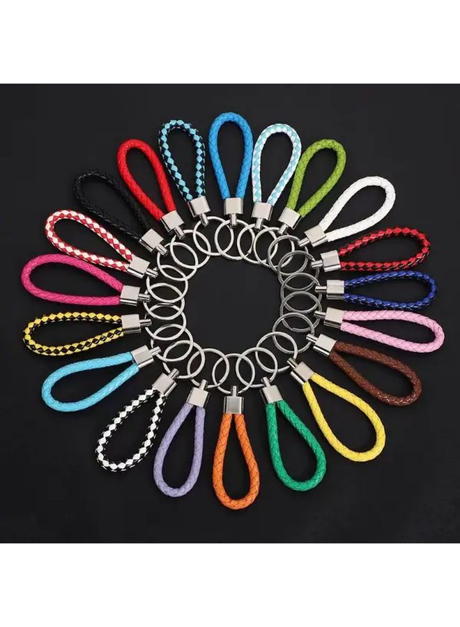 Black Woven Rope Keychain With Metal Buckle Ring For Bags Car Keys Gift - Image 4