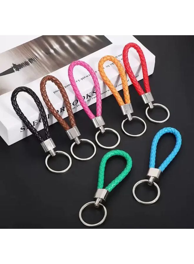 Black Woven Rope Keychain With Metal Buckle Ring For Bags Car Keys Gift - Image 2