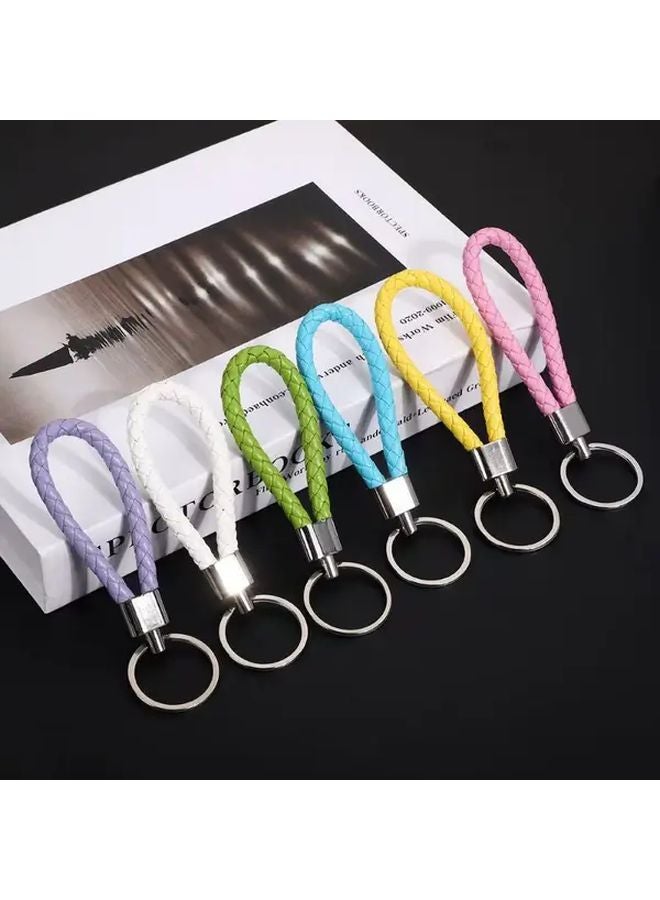 Black Woven Rope Keychain With Metal Buckle Ring For Bags Car Keys Gift - Image 3