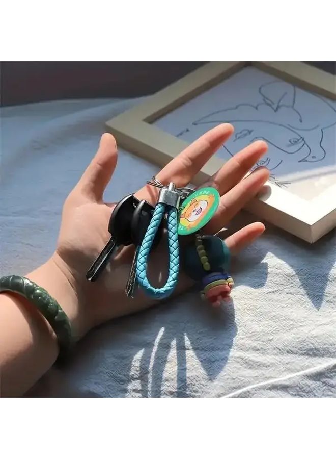 Black Woven Rope Keychain With Metal Buckle Ring For Bags Car Keys Gift - Image 5