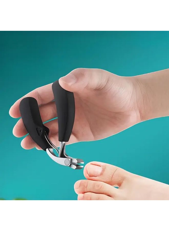 4pcs Large Opening Anti Splash Nail Clippers Ergonomic Durable Steel Toenail Cutter - Image 3